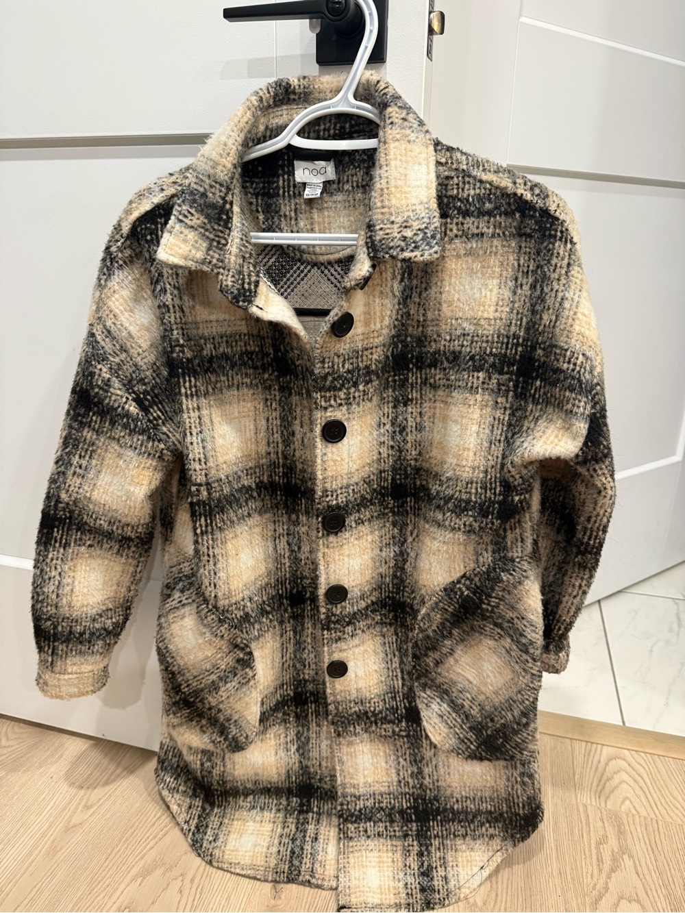Plaid Shacket with Black & Cream Check